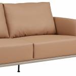 بلوم كنب استقبال مكتبي ثلاثي جلد فاخر بني وودي