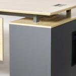 Nago Office 200cm 2 Pieces Grey Wood