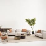 سان فيتو كنب 4 مقاعد كريمي 260 سم وودي