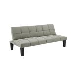 بيرل كنب سرير 3 مقاعد رمادي فاتح وودي