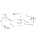 صوفيا كنب مكتبي ثلاثي بني وودي