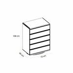 باموكليه طقم غرفة نوم 180×200 سم 8 قطع وودي