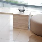 منسك طاولة جانبية رخام  60*60 سم وودي