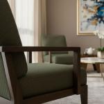 ريستي كرسي أخضر وودي