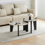 ديسون طاولة قهوة ترافرتين 80×80 سم وودي