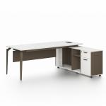 نيو ميامي مكتب 200 سم ابيض وودي