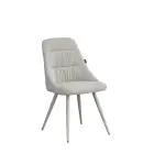 تكساس طاولة طعام من حجر الترافرتين مع 6 كراسي وودي