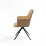 كرسي جلد بني