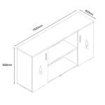 نيو ميامي كردنزه مكتبية  160 سم وودي