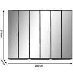 نيو لاين دولاب 6 أبواب وودي