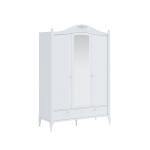 جاسمين دولاب ملابس 3 أبواب أبيض وودي