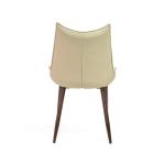 كرسي جلد بيج وودي