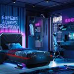 فيونكس دولاب ملابس 3 أبواب أسود وودي