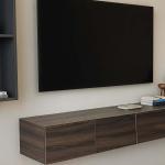 بيتي طاولة تلفزيون معلقة وودي