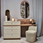 برادا طقم غرفة نوم بيج 180×200 سم 7 قطع وودي