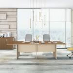 نيو نيرا طاولة اجتماع بني 280 سم وودي