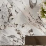 ويلز طاولة وسط مستطيلة بسطح بورسلان وودي