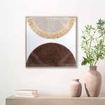 لوحة الصوف الذهبية 80*80 قماش وودي