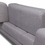 بُصري كنب سرير 3 مقاعد رمادي 250 سم وودي