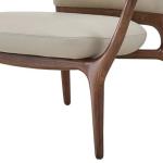 دريم لاونج كرسي جلد بيج وودي