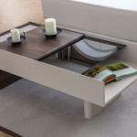 بونتي طاولة قهوة كريمي وودي