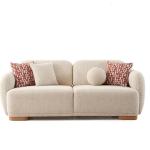 أرت كنبة سرير 3 مقاعد كريمي 228 سم وودي