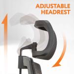 كرسي مكتب شبكي بمسند للرأس وودي