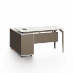 نيو ميامي مكتب 140 سم ابيض وودي