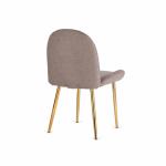 لونا كرسي قماش بني و أرجل ذهبية