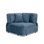 فيولا مقعد زاوية فردي أزرق وودي