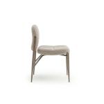 مونجي كرسي قماش بيج وودي