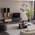 جراند طاولة قهوة خشبي أسود وودي