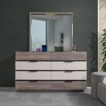 هيبي طقم غرفة نوم رمادي 180×200 سم 6 قطع وودي