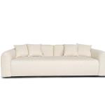 دون كنب ثلاثي قماش كريمي عرض 250 سم وودي