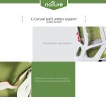 نيتشر كرسي مكتب رمادي دوار متحرك بدون مسند رأس وودي