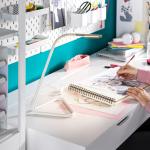 ألبا مكتب منزلي أبيض 100 سم وودي