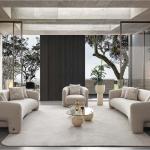 ارتي كنب رباعي 300سم بيج وودي