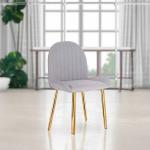 لونا كرسي قماش رمادي و أرجل ذهبية