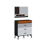 تريند تسريحة مع مرآه أسود-أبيض وودي