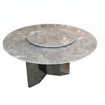 ميرانو طاولة طعام رخام صناعي بدون كراسي وودي