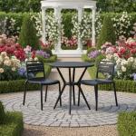 نست كرسي للمقاهي والحدائق بدون مسند يد