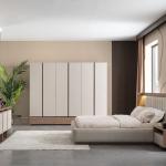 لوجانو غرفة نوم 180 × 200 كريمي 7 قطع وودي