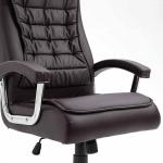 كرسي مكتبي جلد بني وودي