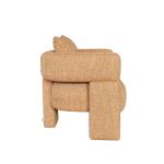 ليكسا كرسي قماش أورانج فاخر وودي