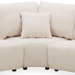 لواندا طقم كنب زاوية كريمي وودي