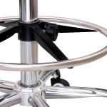 كرسي كونتر جلد أسود وودي