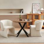 جولين كرسي أبيض وودي