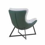 زوري كنب فردي جلد أخضر مودرن وودي