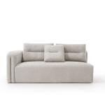 التون طقم كنب زاوية 3 قطع رمادي فاتح وودي