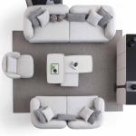 نيو هيرميس كنب 4 مقاعد كريمي 300 سم وودي